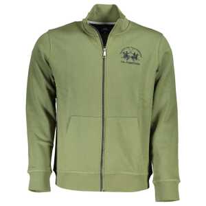 La Martina Classic Green Zippered Fleece Sweatshirt