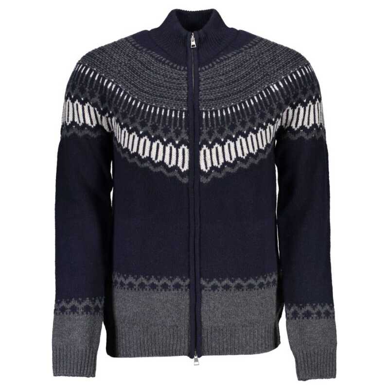 Gant Elegant Long Sleeve Zip Cardigan in Blue, theFeinheit