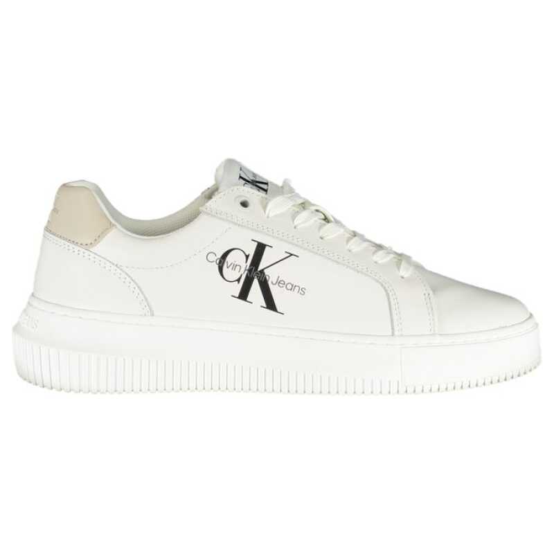 Calvin Klein Chic White Lace-Up Sneakers with Contrast Details, theFeinheit