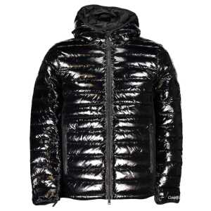 Calvin Klein Sleek Nylon Hooded Jacket with Contrast Details