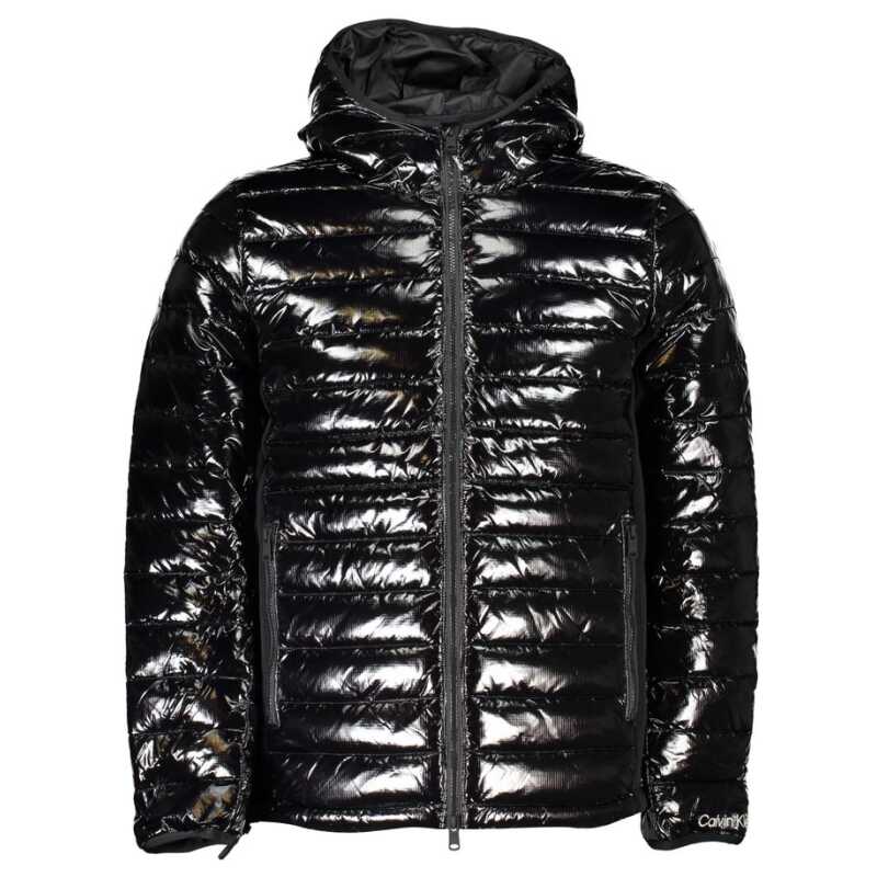 Calvin Klein Sleek Nylon Hooded Jacket with Contrast Details, theFeinheit