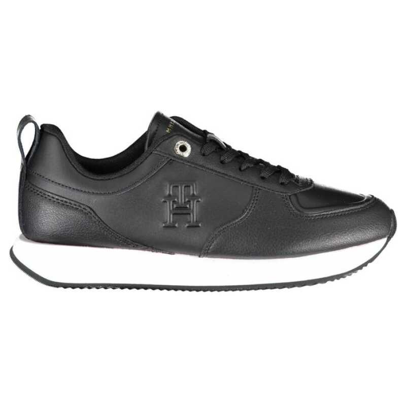 Tommy Hilfiger Black Leather Women Sneaker, theFeinheit