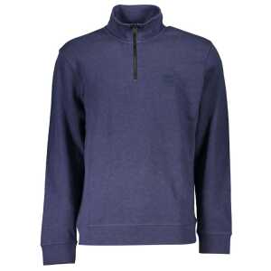 Hugo Boss Blue Cotton Men Sweater