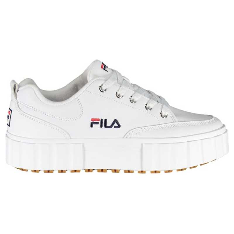 Fila Chic White Wedge Sneakers with Embroidered Detail, theFeinheit