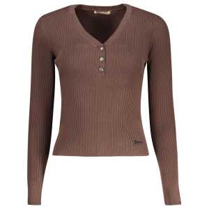 Guess Jeans Brown Viscose Sweater