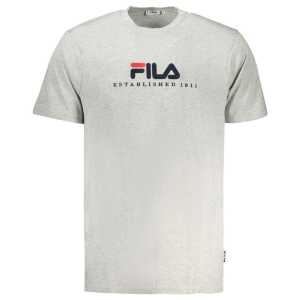 Fila Gray Cotton Men T-Shirt