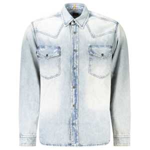 Hugo Boss Light Blue Cotton Men Shirt