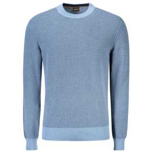 Hugo Boss Blue Cotton Men Sweater