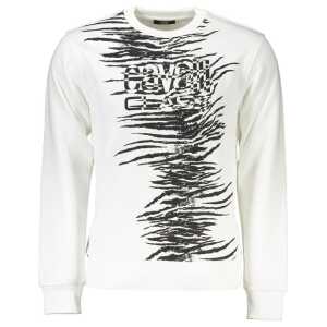 Cavalli Class White Cotton Sweater
