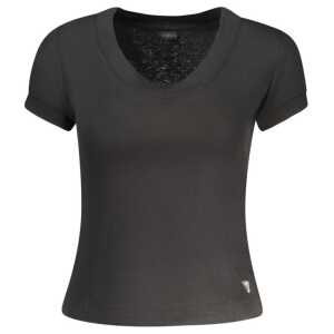 Guess Jeans Black Polyester Women T-Shirt