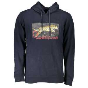 Cavalli Class Blue Cotton Men Sweater