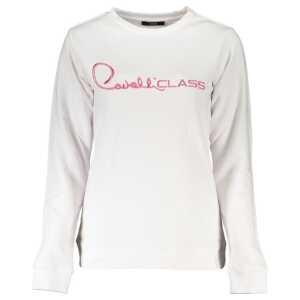 Cavalli Class White Cotton Sweater