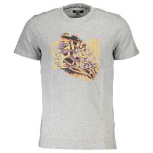 Cavalli Class Brown Cotton Men T-Shirt