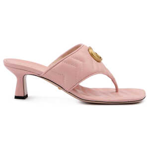 Gucci Mystic Pink Nappa Charlotte Leather Sandals