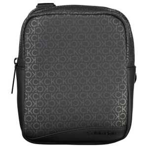 Calvin Klein Sleek Black Shoulder Bag with Contrasting Accents