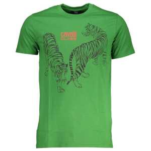 Cavalli Class Green Cotton T-Shirt
