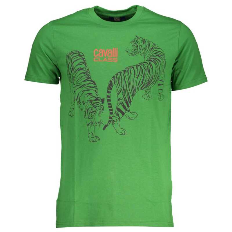 Cavalli Class Green Cotton T-Shirt, theFeinheit