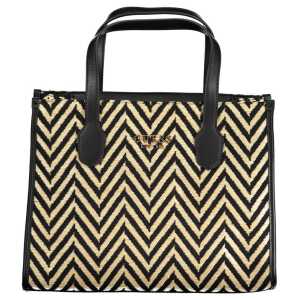 Guess Jeans Black Cotton Handbag