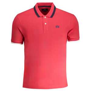 La Martina Red Cotton Polo Shirt