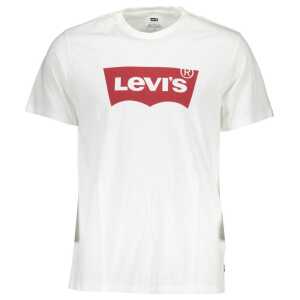 Levi's White Cotton Men T-Shirt