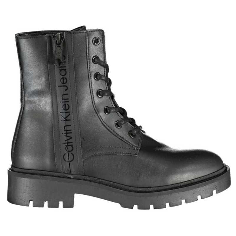 Calvin Klein Chic Black Ankle Boot with Laces and Zip Detail, theFeinheit