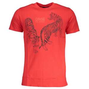 Cavalli Class Red Cotton T-Shirt