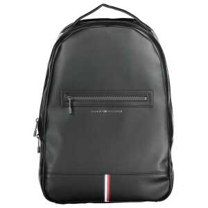 Tommy Hilfiger Black Polyethylene Men Backpack