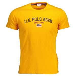U.S. POLO ASSN. Orange Cotton Men T-Shirt