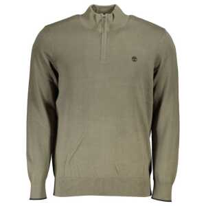 Timberland Organic Cotton Half Zip Sweater - Lush Green