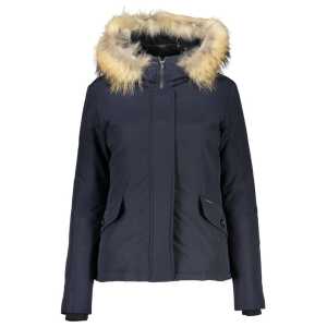 Woolrich Blue Cotton Jackets & Coat