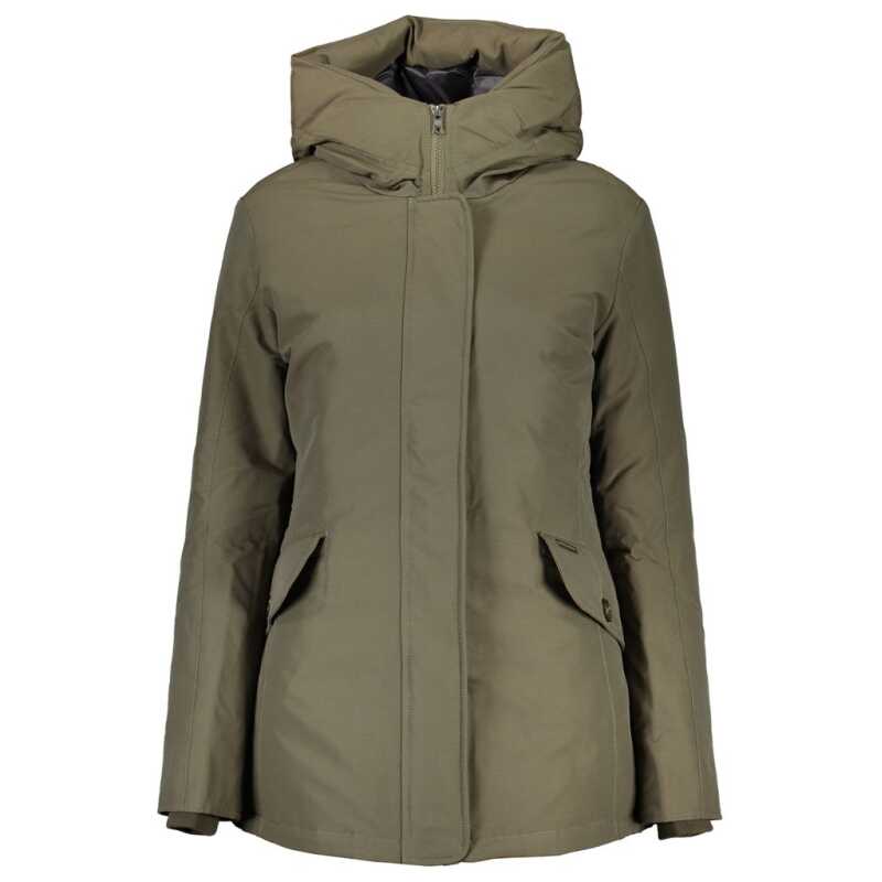 Woolrich Green Cotton Jackets &amp; Coat, theFeinheit