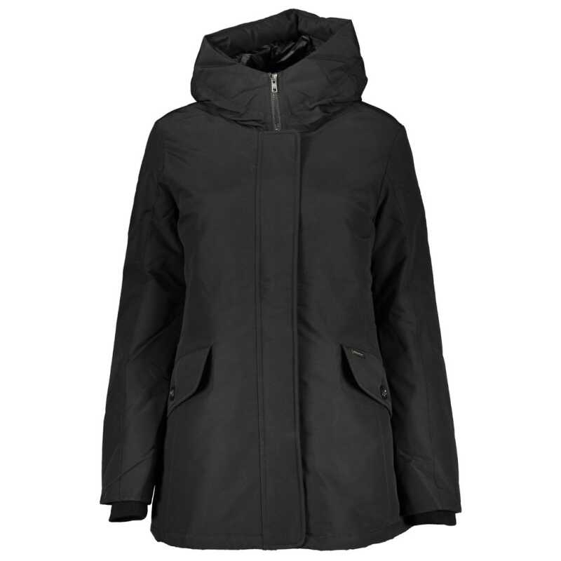 Woolrich Black Cotton Jackets &amp; Coat, theFeinheit