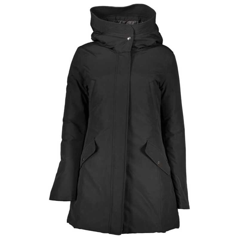 Woolrich Black Cotton Jackets &amp; Coat, theFeinheit