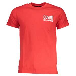 Cavalli Class Red Cotton T-Shirt