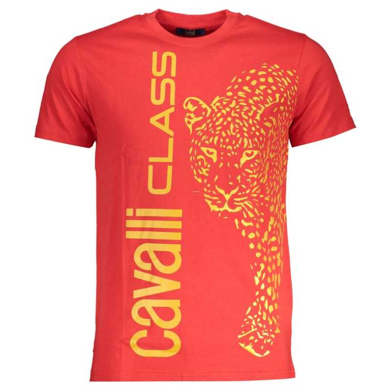 Cavalli Class Red Cotton T-Shirt, theFeinheit