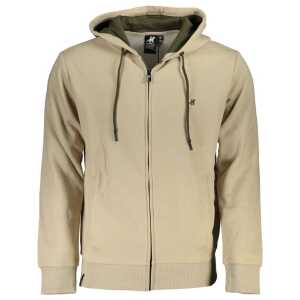 U.S. Grand Polo Chic Beige Hooded Zip Sweater
