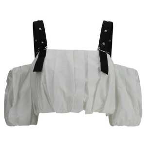 PINKO Balloon sleeves crop Top