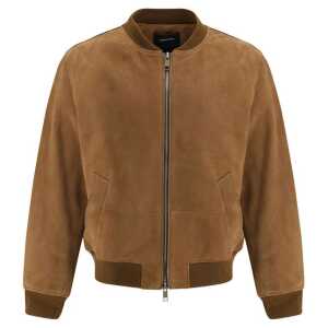 Yves Salomon Suede Bomber Jacket