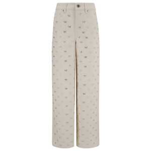 Self-Portrait Diamante Bow Jeans