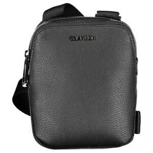 Calvin Klein Sleek Black Shoulder Bag with Logo Detail