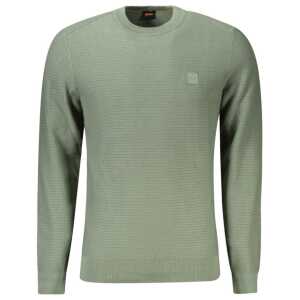 Hugo Boss Green Cotton Men Sweater