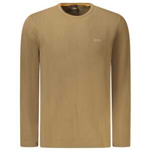 Hugo Boss Brown Cotton Men Sweater