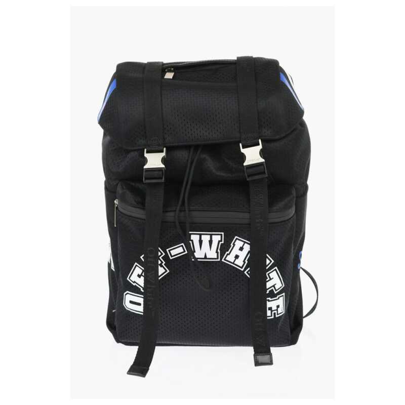 Off-White Perforated Nylon Hiking Backpack with Contrasting Details, theFeinheit
