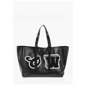 Off-White Leather DAY OFF VARSITY Weekend Bag with Contrasting Patches