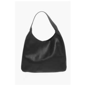 Off-White Solid Color Leather METROPOLITAN Hobo Bag