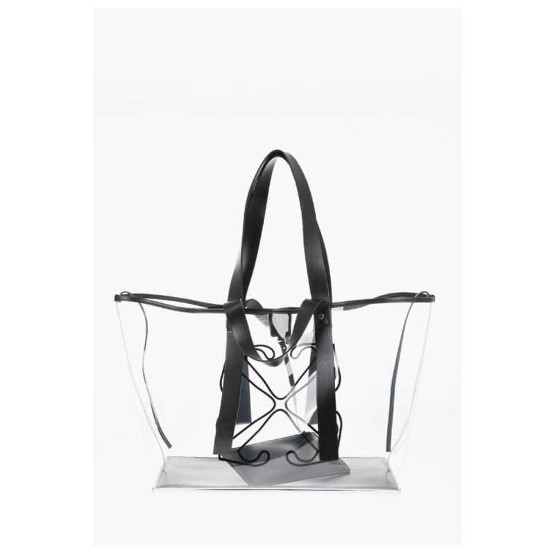 Off-White See-Through Pvc Tote Bag with Leather Details, theFeinheit