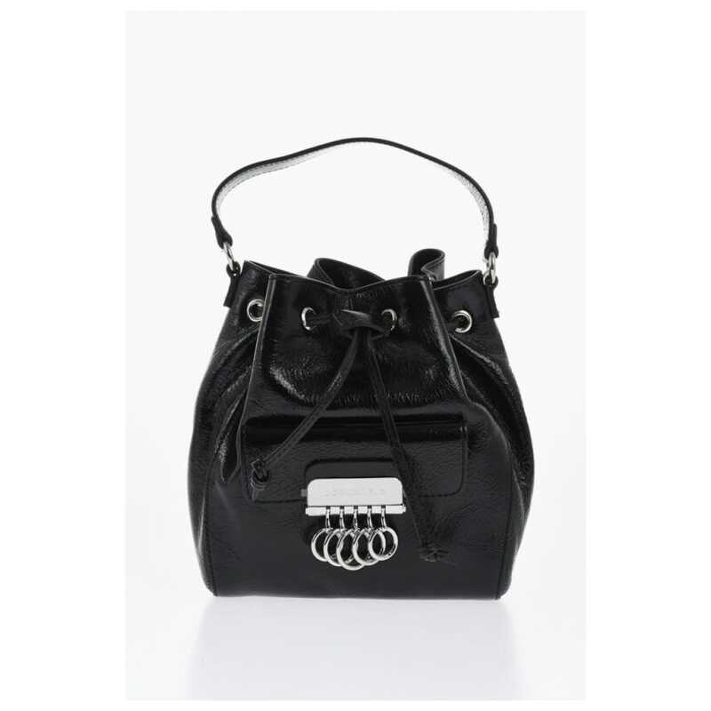 Dsquared² Vinil Leather Bucket Bag with Metallic Detail, theFeinheit
