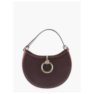 Chloé Solid Color Leather Hobo Bag with Suede Detail
