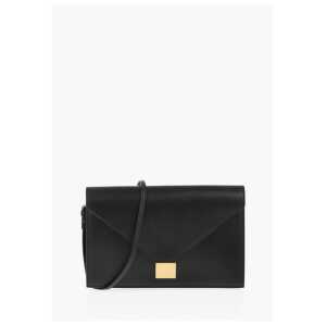 Victoria Beckham Leather Shoulder Messanger Bag with Golden Closure