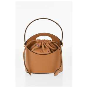 Etro Leather Bucket Bag with Embroidery Flowers